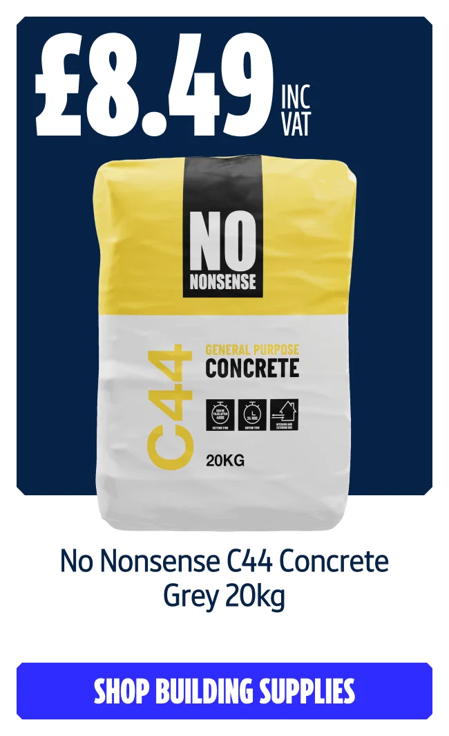 £8.49 INC VAT No Nonsense C44 Concrete Grey 20kg