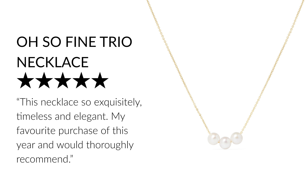 OH SO FINE TRIO NECKLACE ★★★★★ This necklace so exquisitely, timeless and elegant. My favourite purchase of this year and would thoroughly recommend to anyone who’s considering buying You won’t be disappointed.