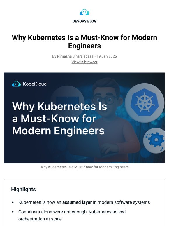 KodeKloud: Why Kubernetes Is a Must-Know for Modern Engineers | Milled