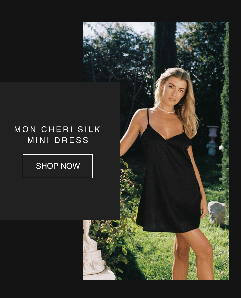 MON CHERI SILK MINI DRESS [SHOP NOW]