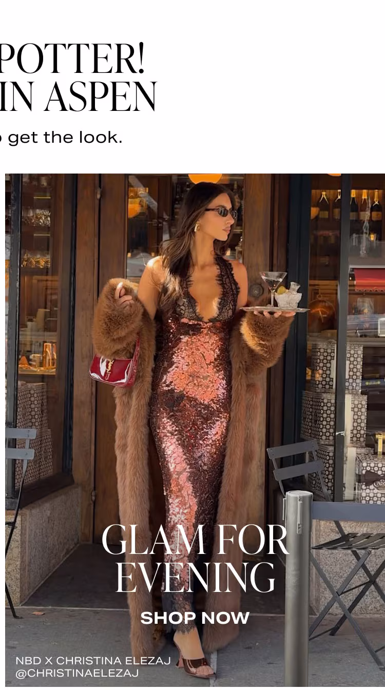 Style Spotter! It Girls In Aspen: Glam For Evening. Shop Now.
