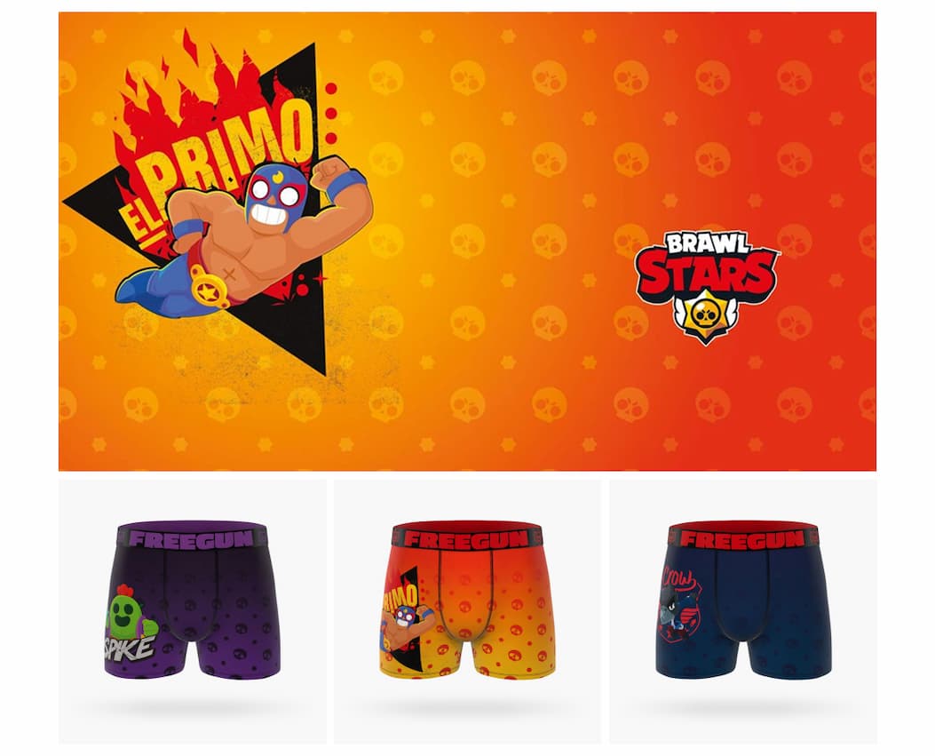 Lot de 4 Boxers Microfibre garcon Imprimé Brawl Stars | FREEGUN