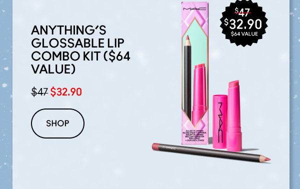 Anything’s glossable lip combo kit ($64 value)| $32.90 | SHOP