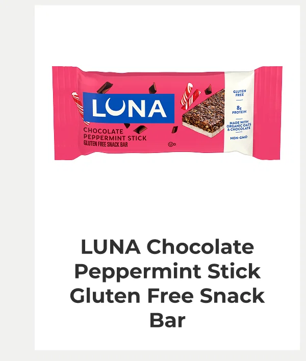 LUNA Bar Chocolate Peppermint Stick Gluten Free Snack Bars