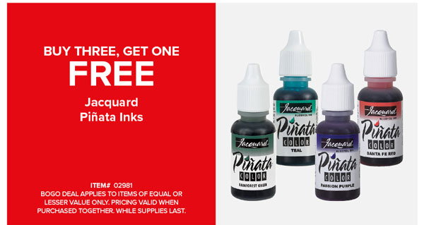 Jacquard Piñata Inks Buy Three, Get One FREE