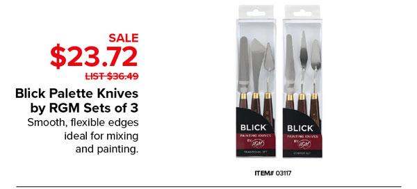Blick Palette Knives by RGM Sets of 3 Sale $23.72