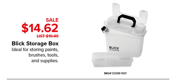 Blick Storage Box Sale $14.62