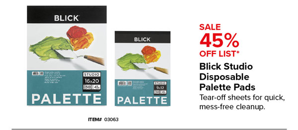 Blick Studio Disposable Palette Pads Sale 45% Off List*