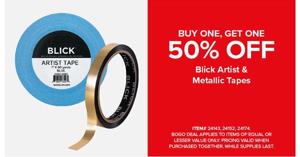 Blick Artist & Metallic Tapes Buy One, Get One 50% Off