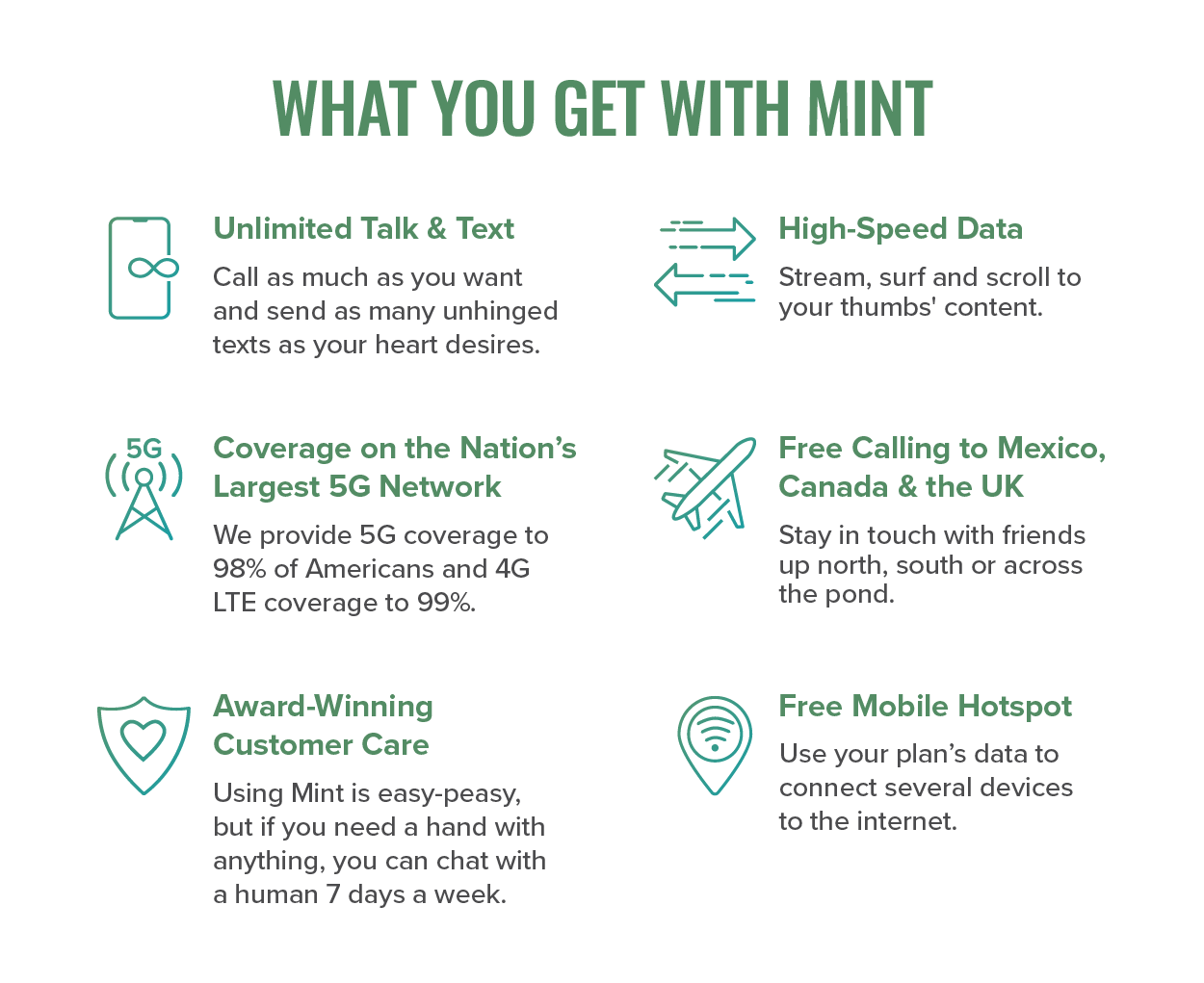 What you get with Mint