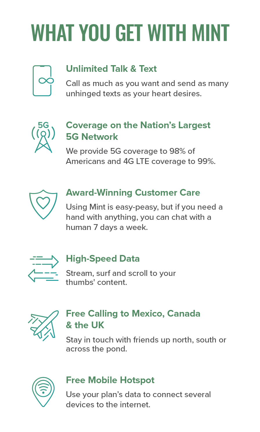 What you get with Mint