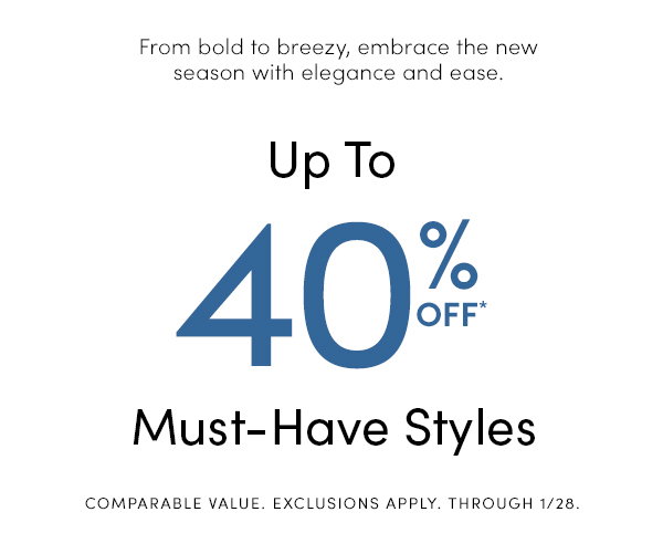 Up to 40% Off