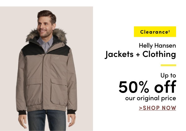 Clearance‡ Helly Hansen Jackets + Clothing Up to 50% off our original price