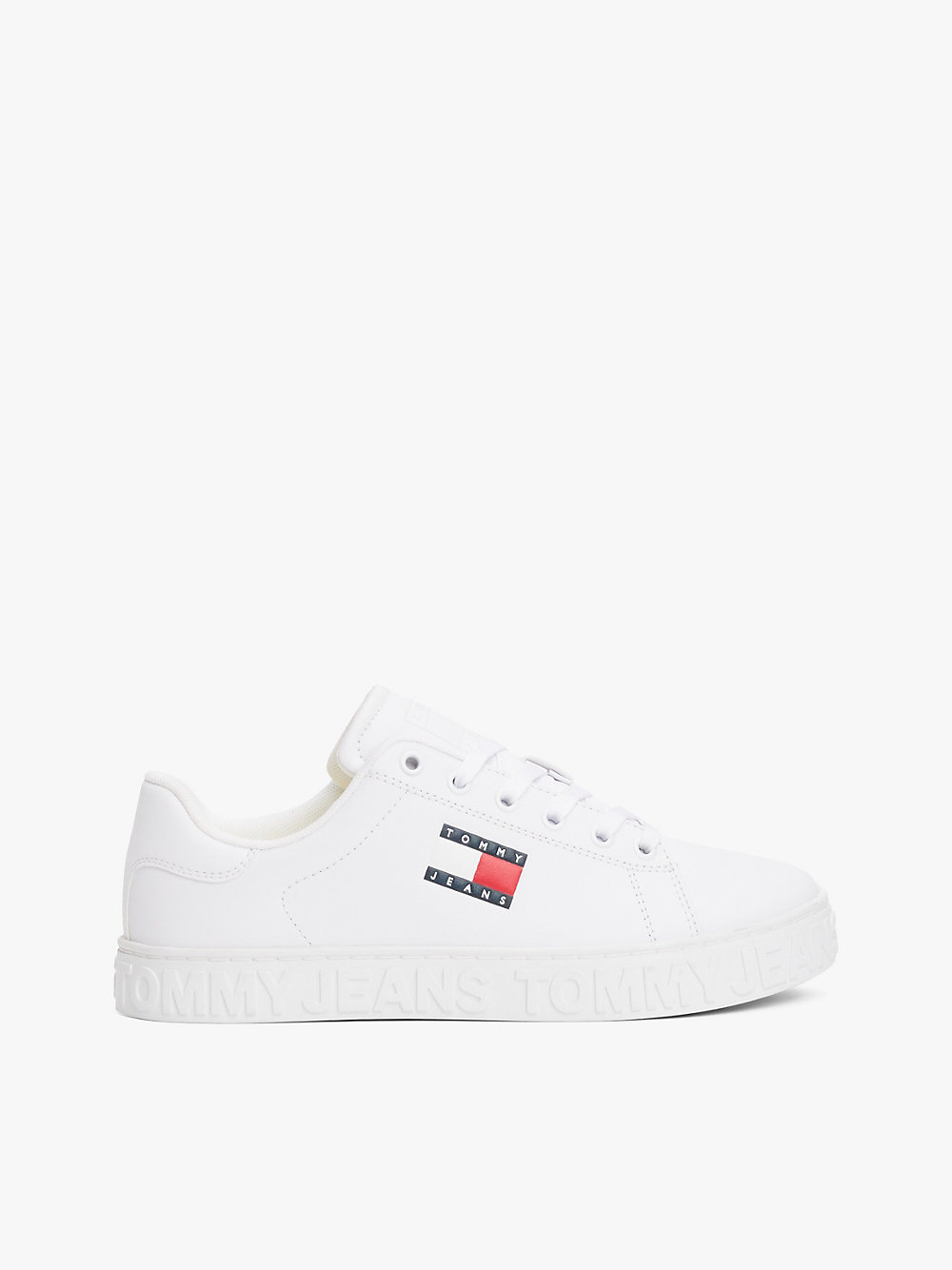 Embossed Repeat Logo Trainers With Leather