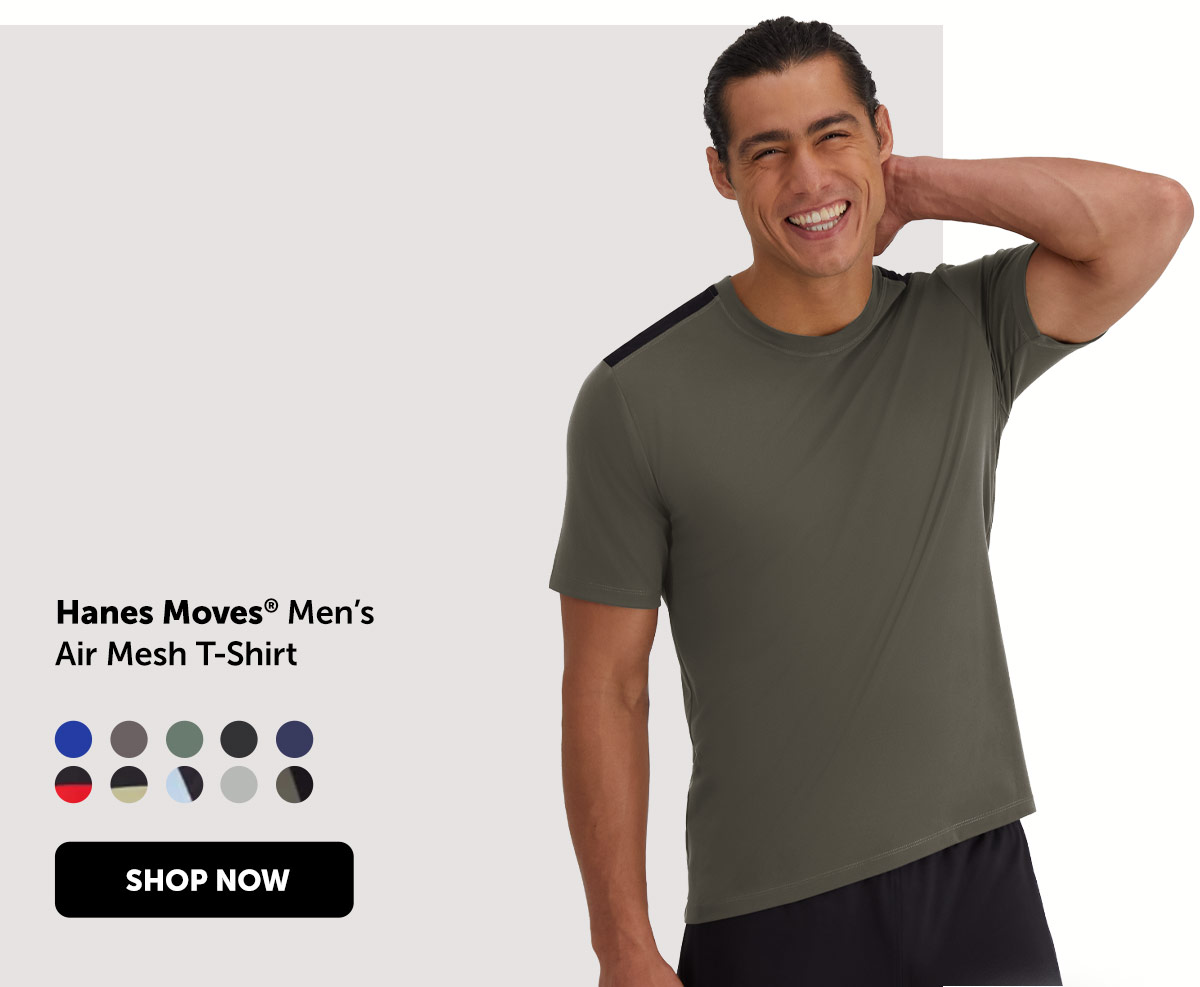 Hanes Moves Men’s Air Mesh T-Shirt