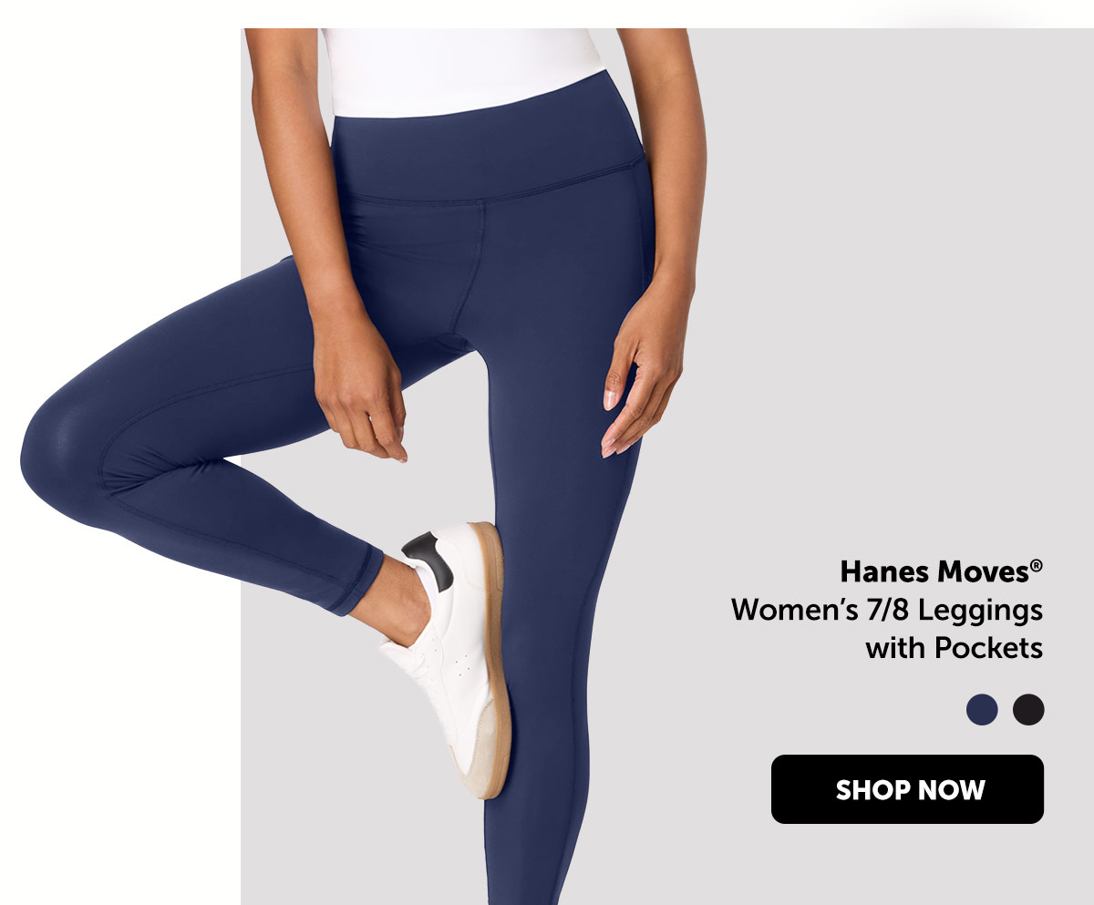 Hanes Moves Women’s 7/8 Leggings with Pockets