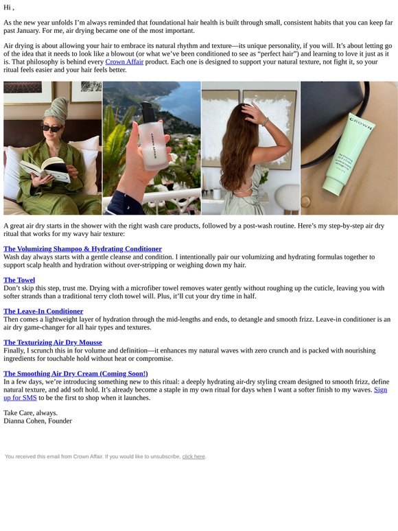 My air dry ritual (plus a new step, coming soon) 💚