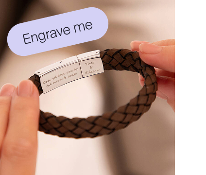 Personalised Men's Secret Message Bracelet