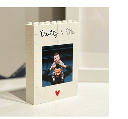 Personalised Daddy And Me Lego® Brick Photo Block