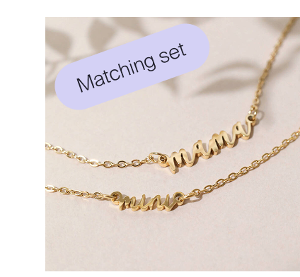 Matching 'Mama' And 'Mini' Waterproof Necklaces