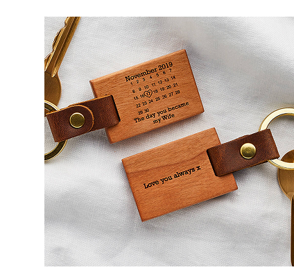 Personalised 'The Day You Became My…' Key Ring