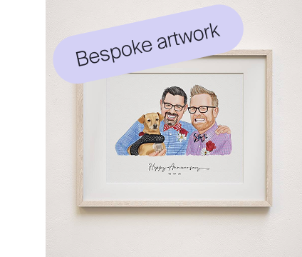 Personalised Lgbtq+ Couple Portrait