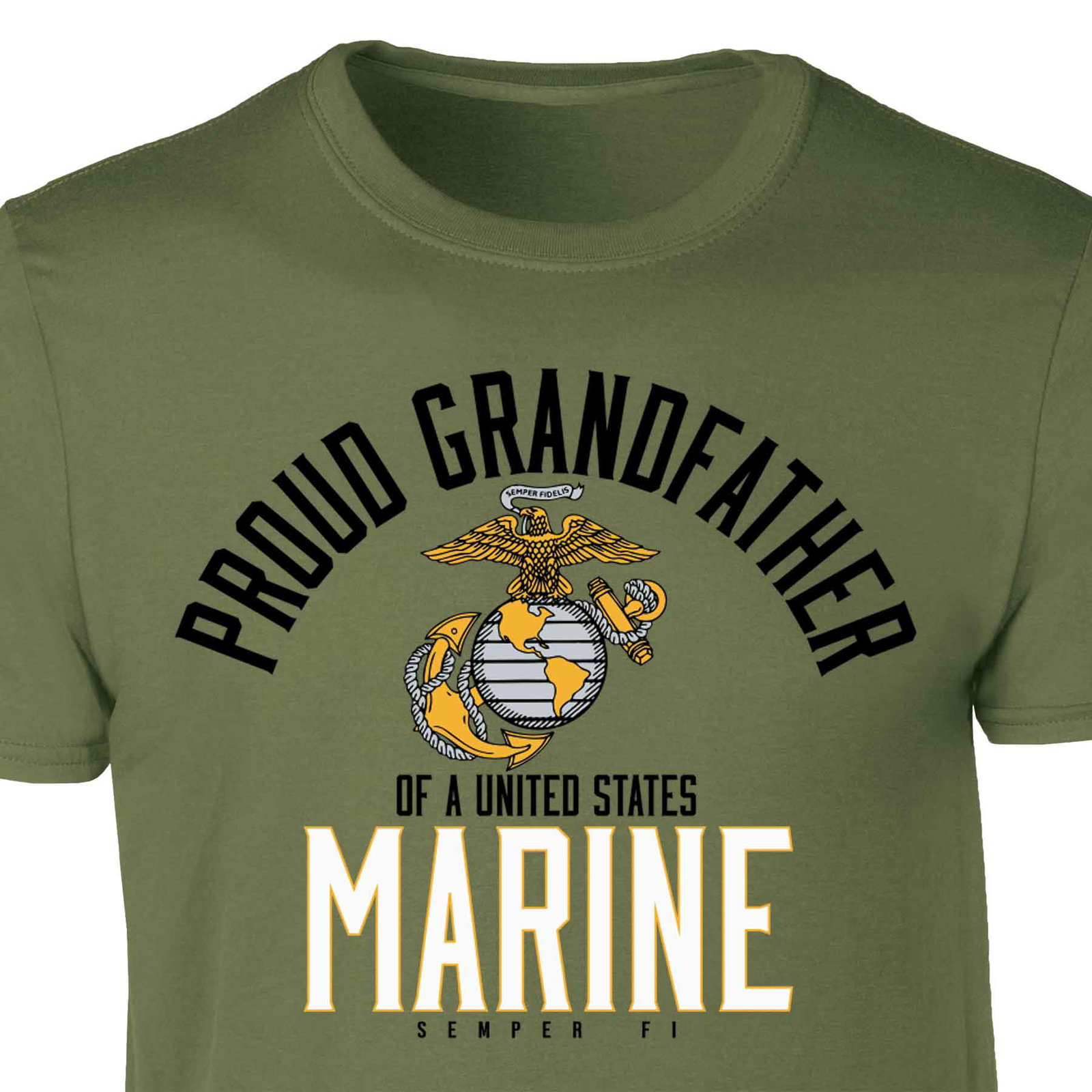 Image of Personalized Proud "Family" Of A United States Marine T-Shirt