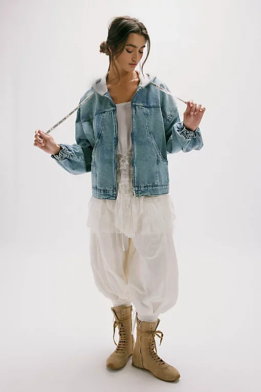 We The Free Iggy Hooded Denim Jacket