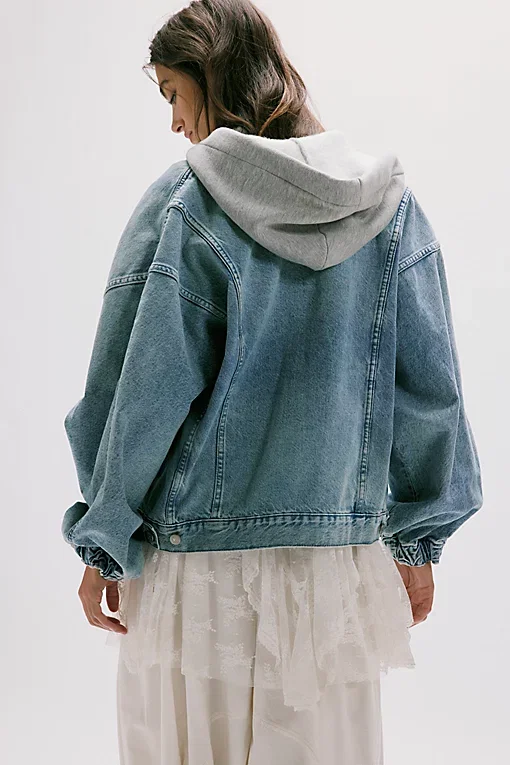 We The Free Iggy Hooded Denim Jacket