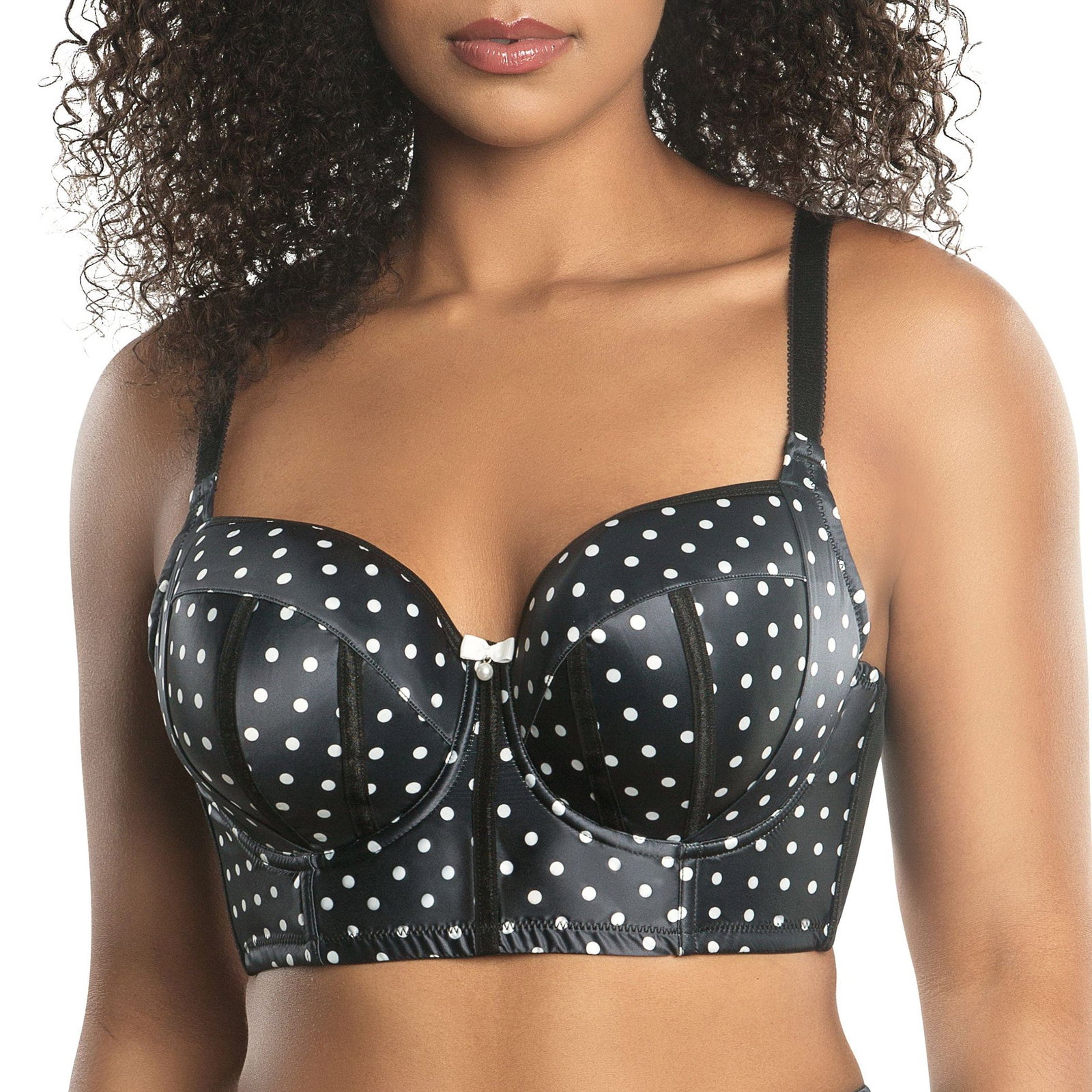 Image of PARFAIT Charlotte Longline 6977 Women's Full Bust Padded Bra  - Black Dot