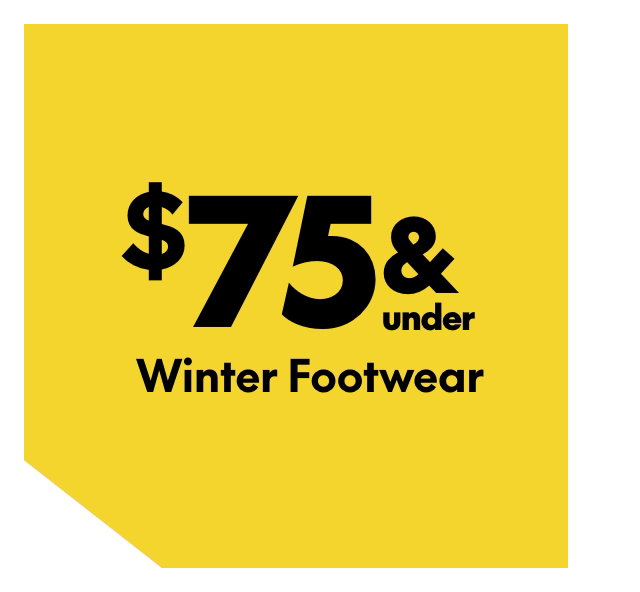 Winter Footwear $75 & under