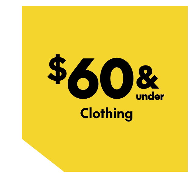 Clothing $60 & under