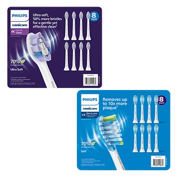 Philips Sonicare Gentle Clean Gum Care AND/OR Philips Sonicare Two-in-One Plaque Removal + Whitening Replacement Brush Heads