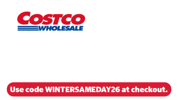 Costco Wholesale Sameday. Save $10. Use code WINTERSAMEDAY26 at checkout.