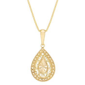 14kt Yellow Gold Pear Drop Pendant