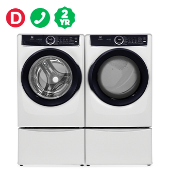 Electrolux Front Load 4.5 cu. ft. Washer with LuxCare Plus Wash and 8 cu. ft. Dryer with Perfect Steam