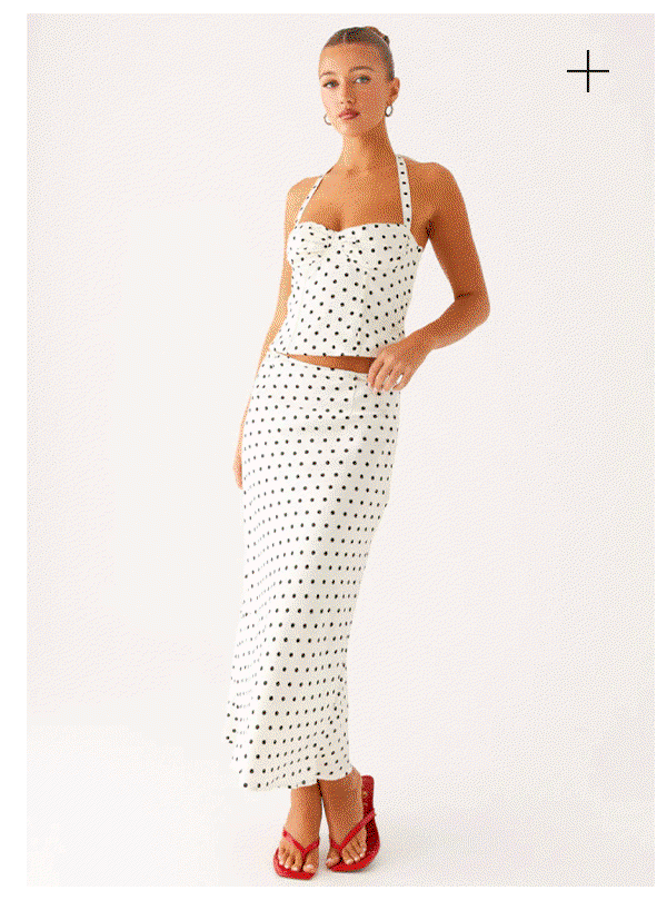 Breanne Top - White Polka Dot
