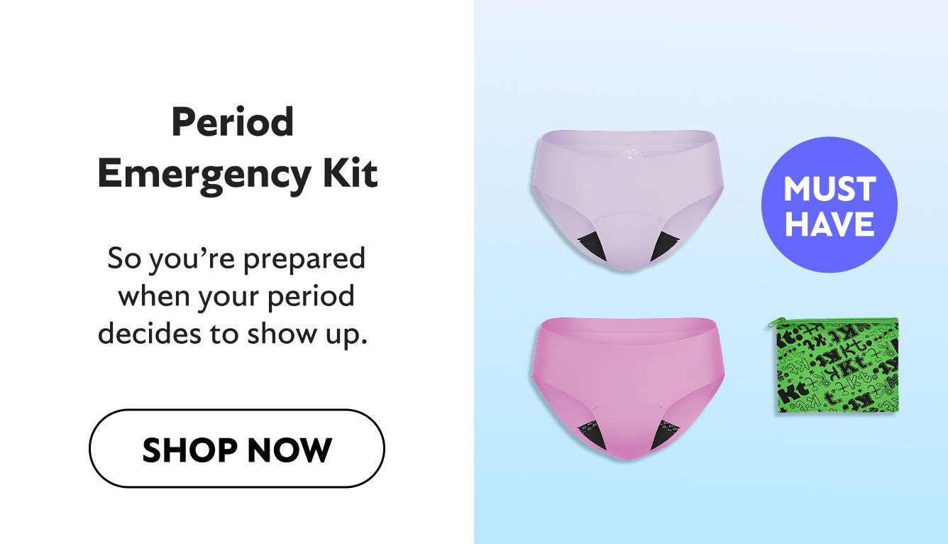 Period Emergency Kit. So you’re prepared when your period decides to show up. Shop now. Must-have