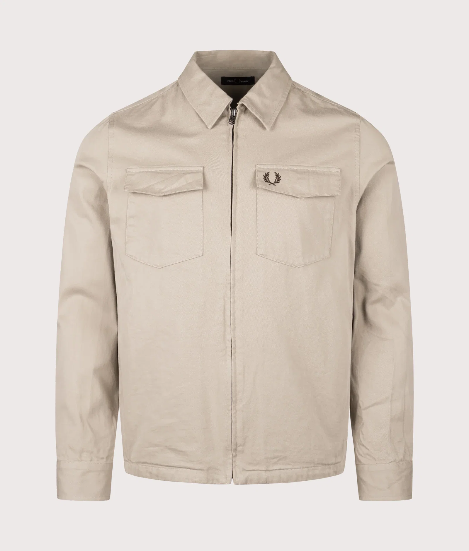 Twill Zip Through Overshirt