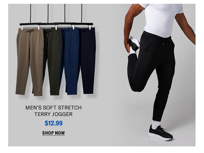 Mens Soft Stretch Terry Jogger