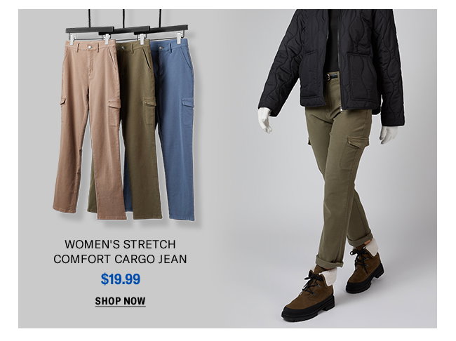 Womens Stretch Comfort Cargo Jean