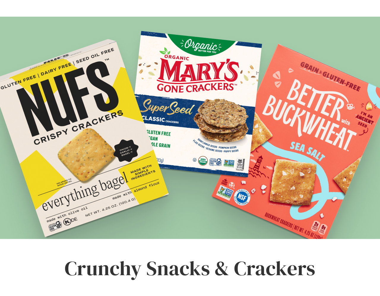 Crunchy Snacks + Crackers