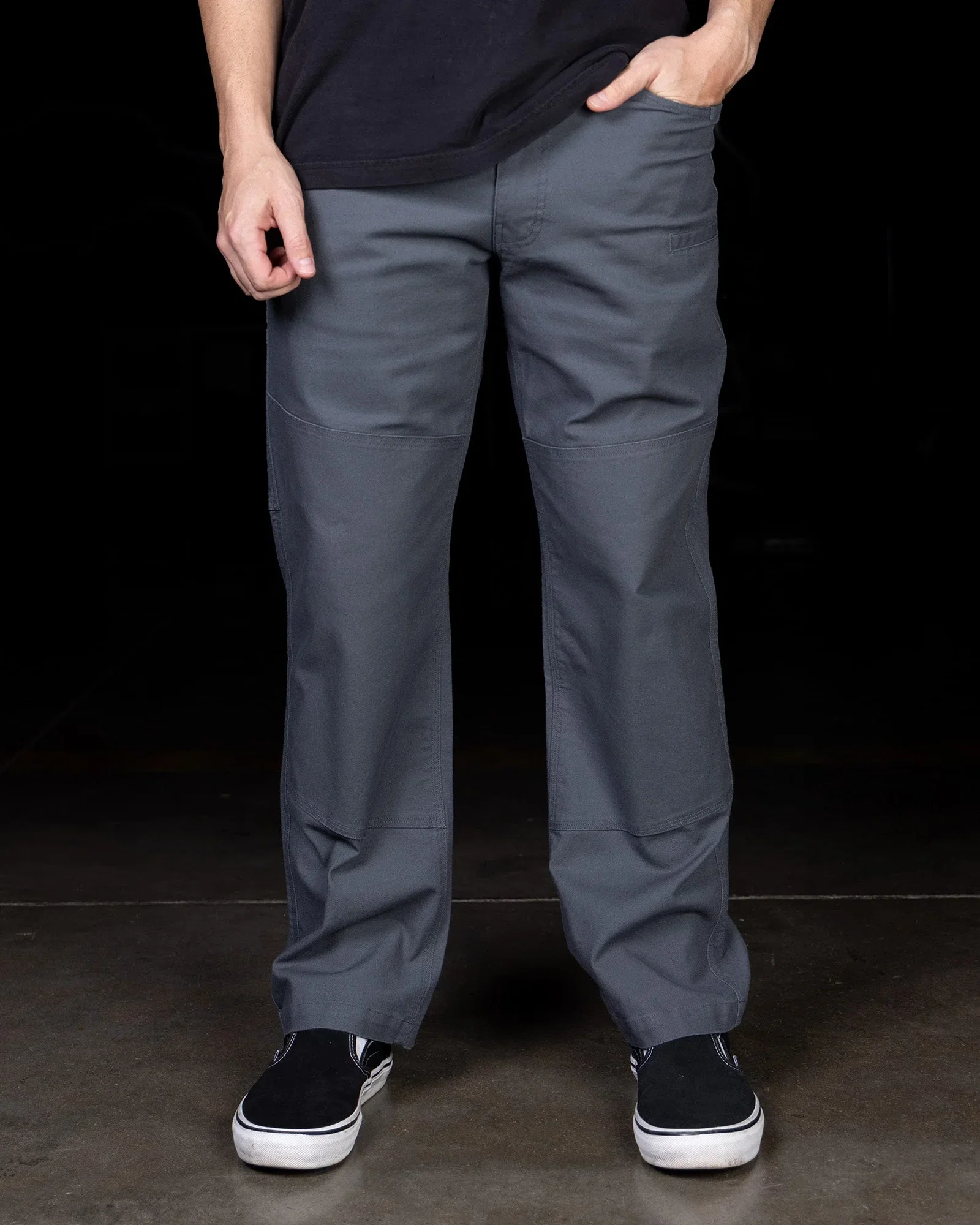 Image of Canvas Work Pants - Gray
