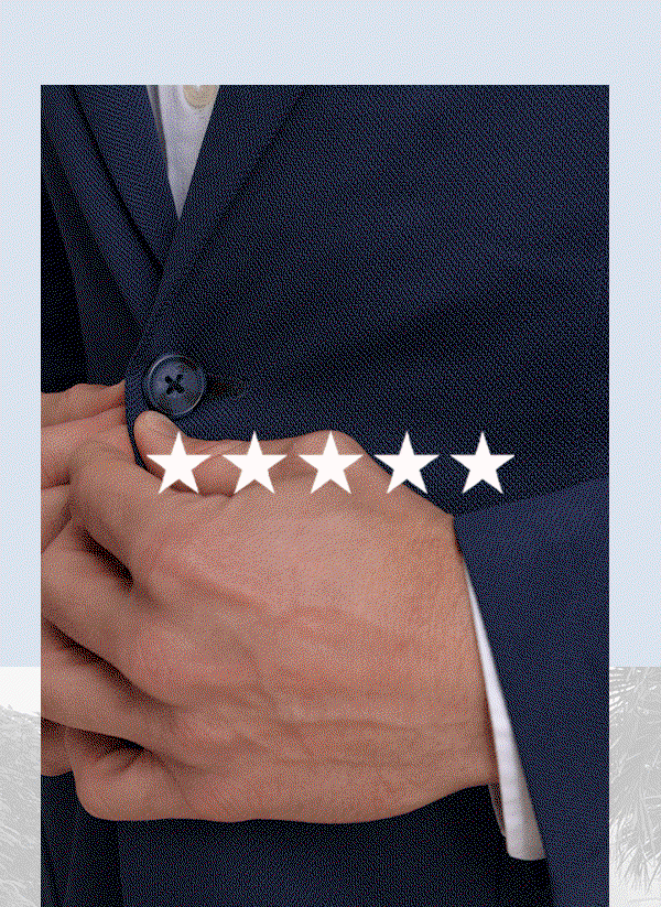 Rotating images of detailed blazer shots.