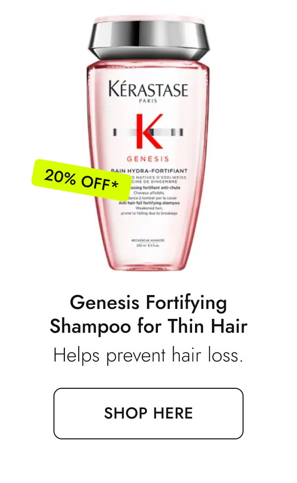 Kérastase Genesis Fortifying Shampoo for Thin Hair. Shop here.