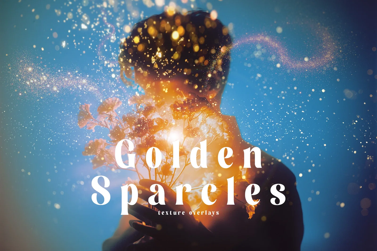 30 Shimmering Gold Sparkles Particle Overlay