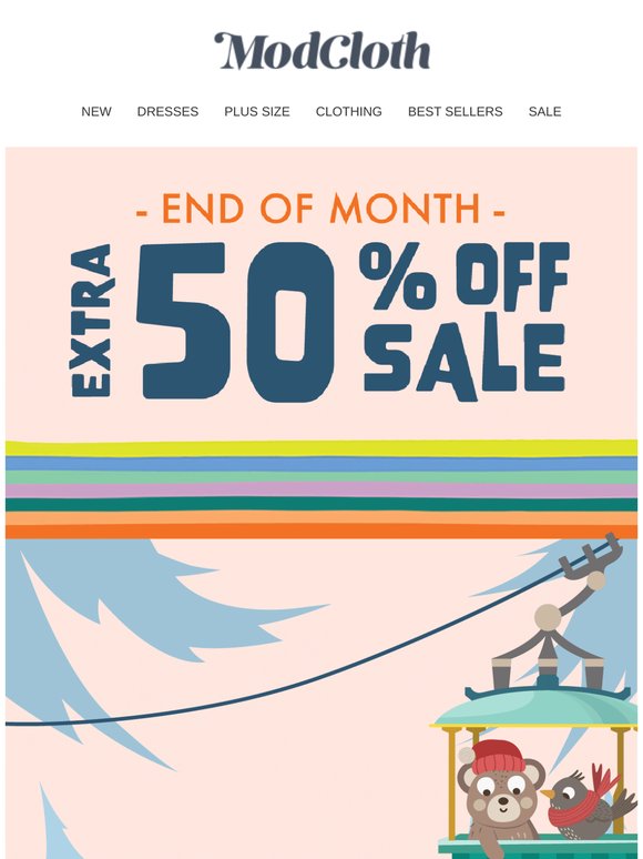 Modcloth Sale Modcloth: Extra 50% Off – Sale Ends This Month! | Milled
