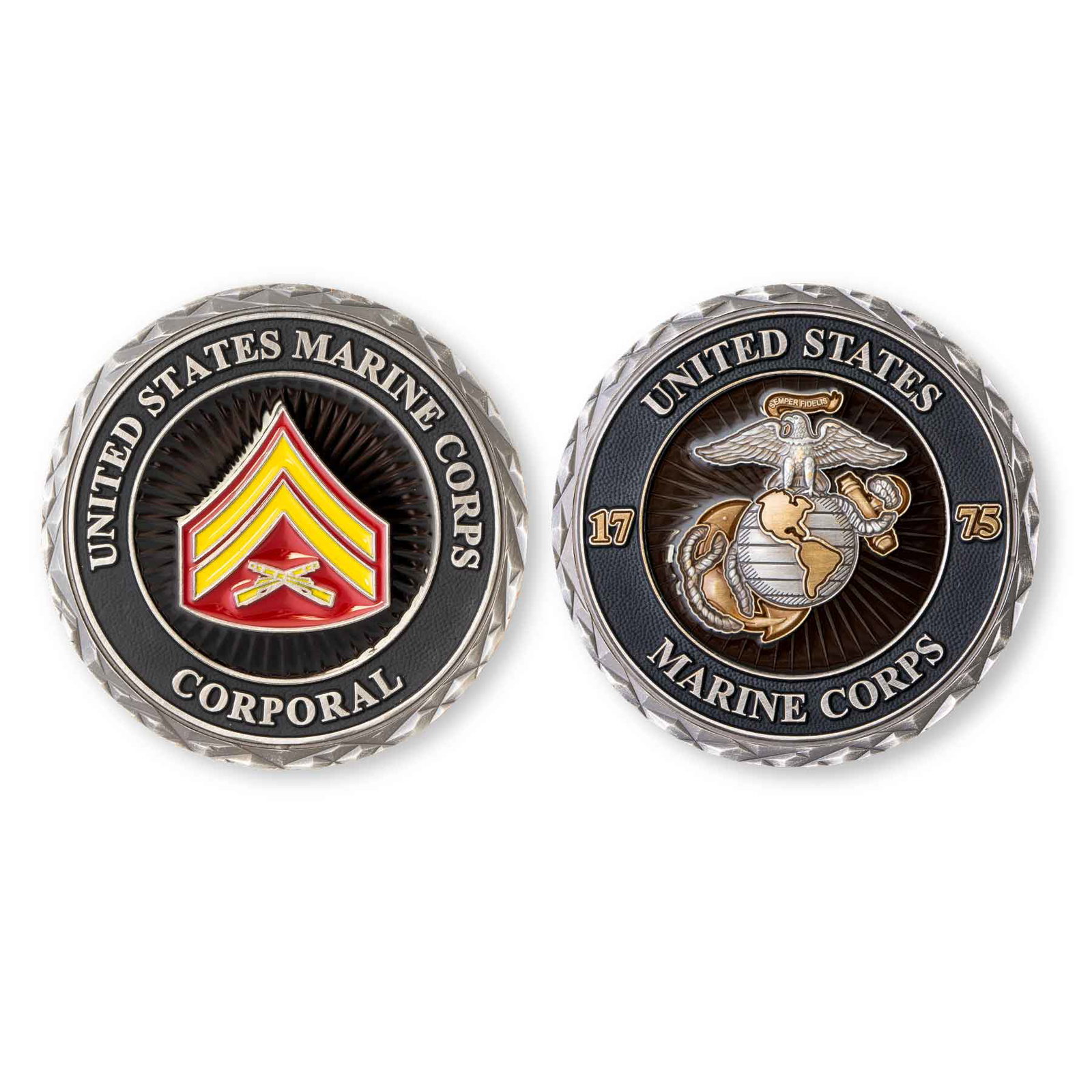 Image of USMC Corporal Rank Challenge Coin