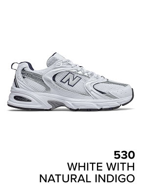 530 WHITE with NATURAL INDIGO