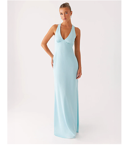 Desi Halterneck Maxi Dress — Mint